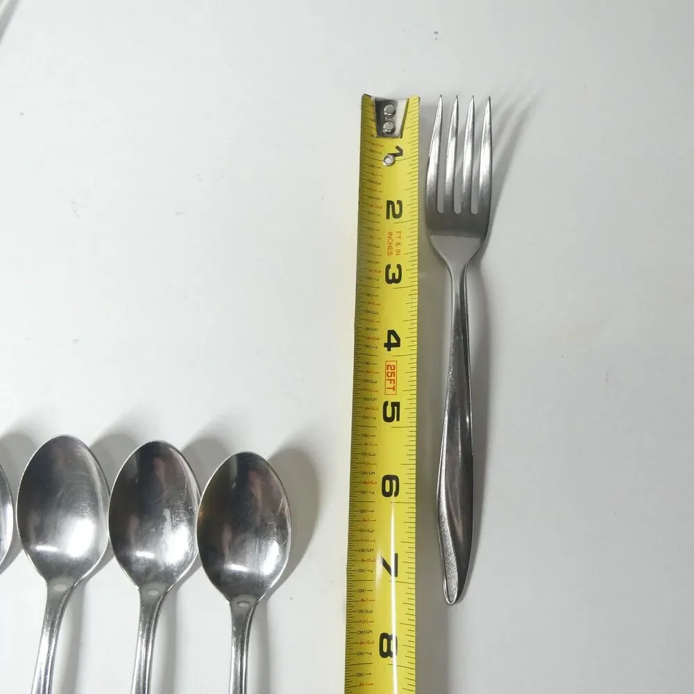 Imperial IMI50 Textured Stainless Flatware Lot Vintage 15pcs MCM